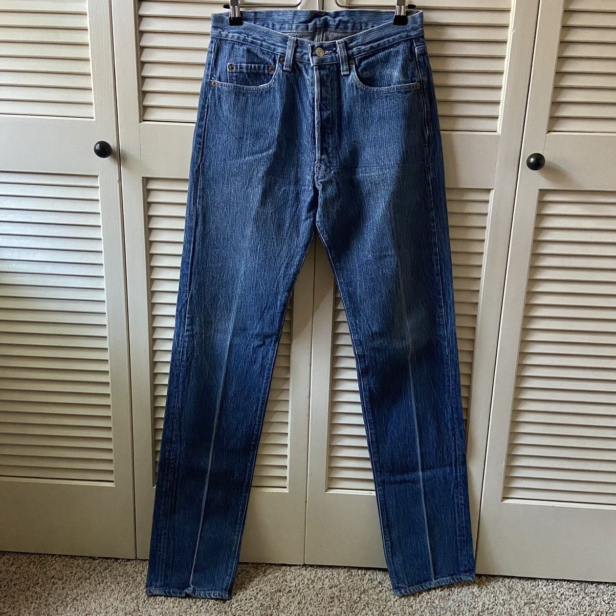 RARE Vintage 80’s Levi’s 501 Herringbone Blue Denim Jeans