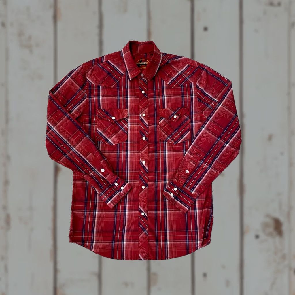 Vintage Attrak Jeans Mens Red Plaid Pearl Snap Front Western Shirt Long Sleeve Size S Size US S / EU 44-46 / 1 - 1 Thumbnail