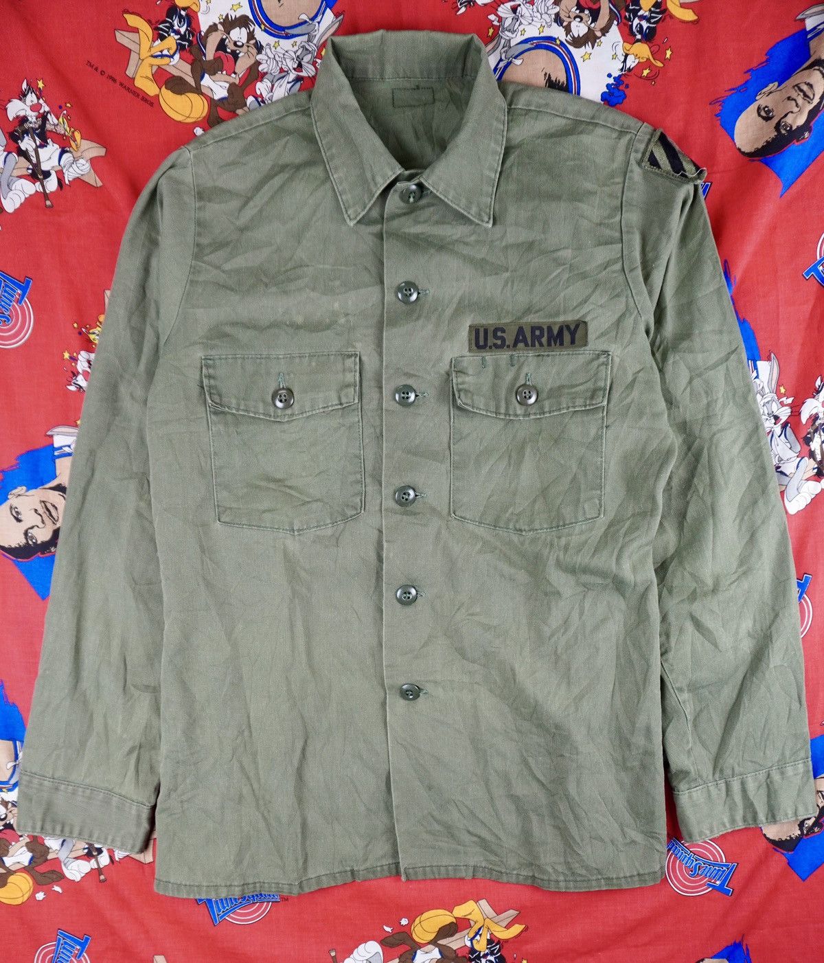 Vintage Vintage Us Army olive green long sleeve 70s Size US M / EU 48-50 / 2 - 2 Thumbnail