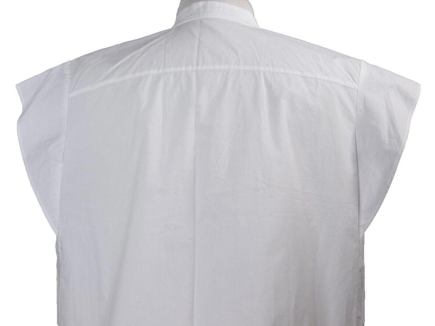 Designer Luisa Cerano US4 White Poplin Shirt Dress Button Up Mini Size S / US 4 / IT 40 - 12 Thumbnail