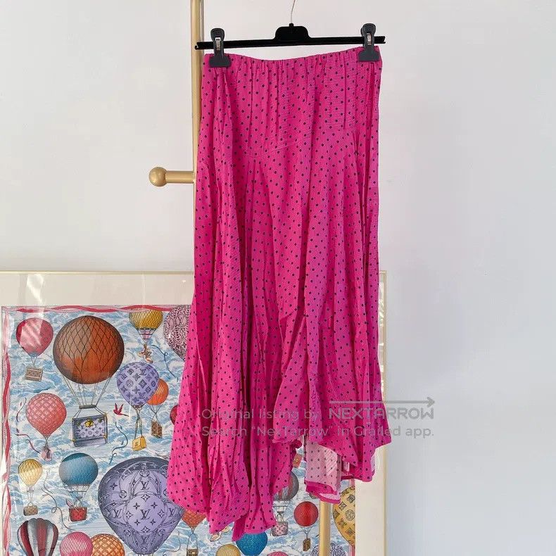 Balenciaga Balenciaga Pink Asymmetrical Skirt Size 37" - 2 Thumbnail