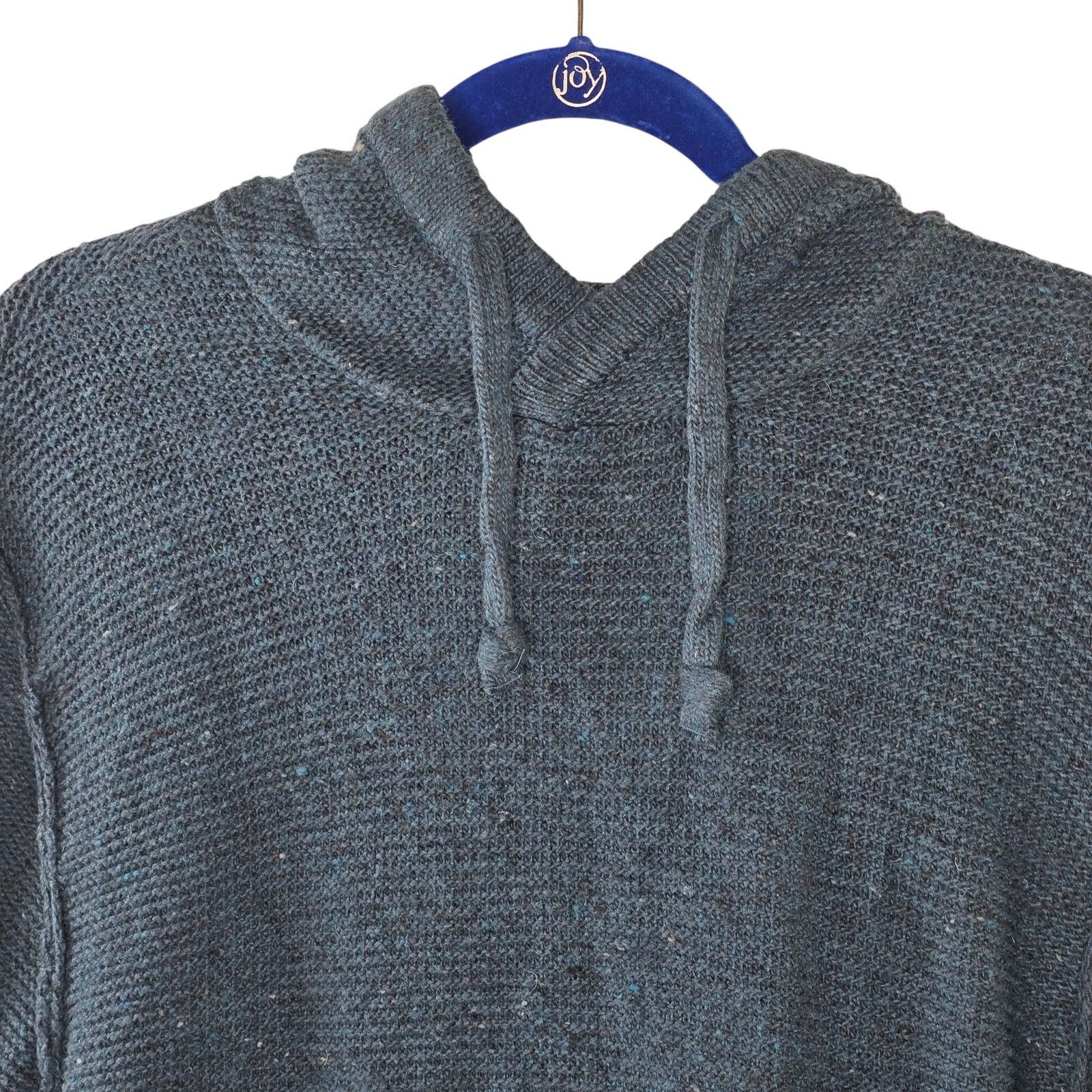 American Eagle Outfitters Men's American Eagle Speckled Blue Knit Sweater Hoodie Large Size US L / EU 52-54 / 3 - 3 Thumbnail