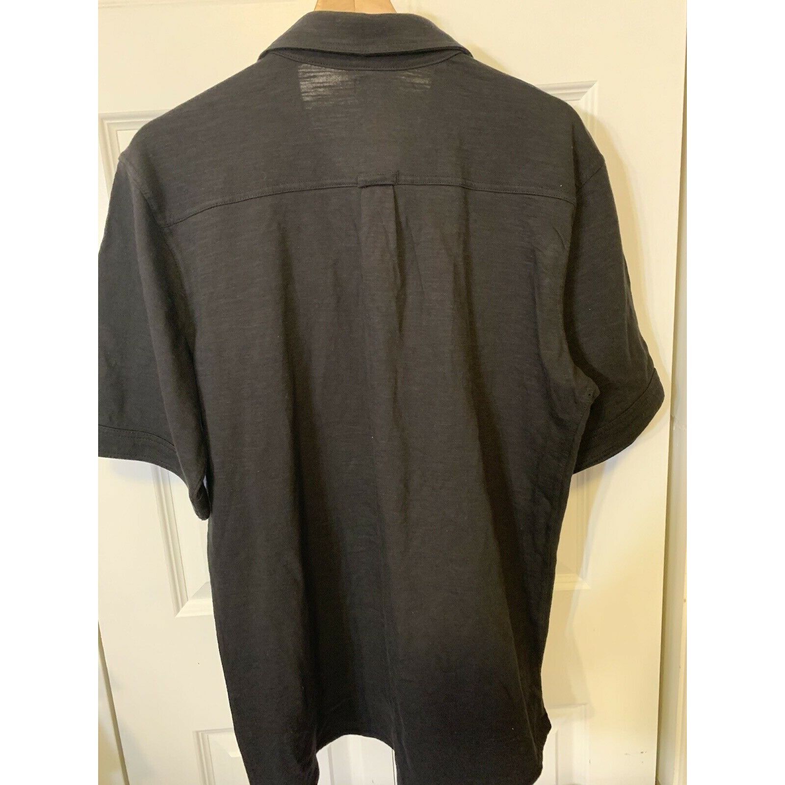 George George Mens Sz M 38-40 button up Shirt Black Short Sleeve Size US M / EU 48-50 / 2 - 8 Thumbnail