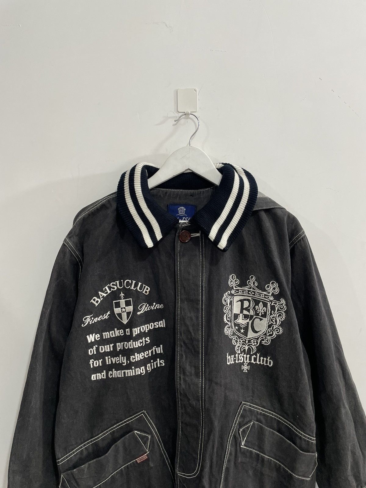 Hysteric Glamour 2000s ba - tsu club poem japan denim jacket y2k style Size US XL / EU 56 / 4 - 2 Thumbnail