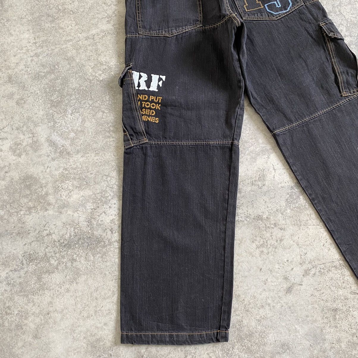 Japanese Brand 2000’s Y2K PJ’S Surf Japan Cargo Baggy Vintage Denim Jeans Size US 32 / EU 48 - 18 Thumbnail
