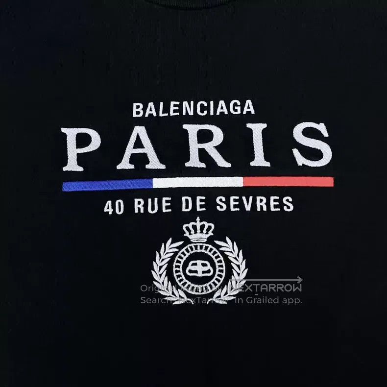 Balenciaga Balenciaga Black Embroidered Wheat Multielement Flag Lette Size US M / EU 48-50 / 2 - 4 Thumbnail