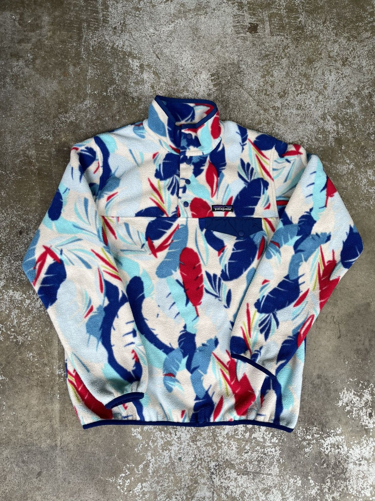 Patagonia Vintage Patagonia Synchilla Fleece Feather Print Size L / US 10 / IT 46 - 1 Thumbnail