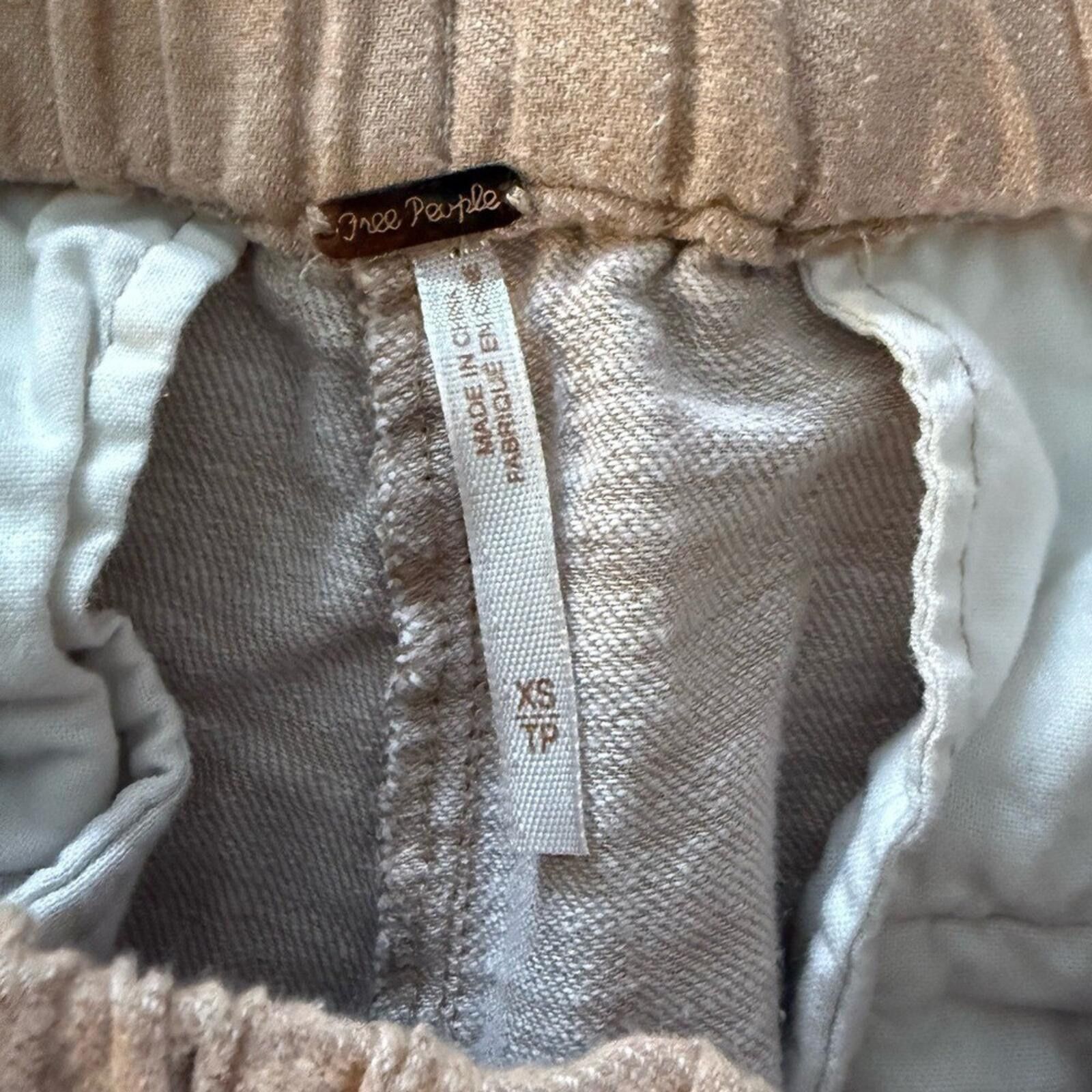Free People Free People $168 Desert Heat Pants Dune XS Linen Blend Size 26" / US 2 / IT 38 - 4 Thumbnail