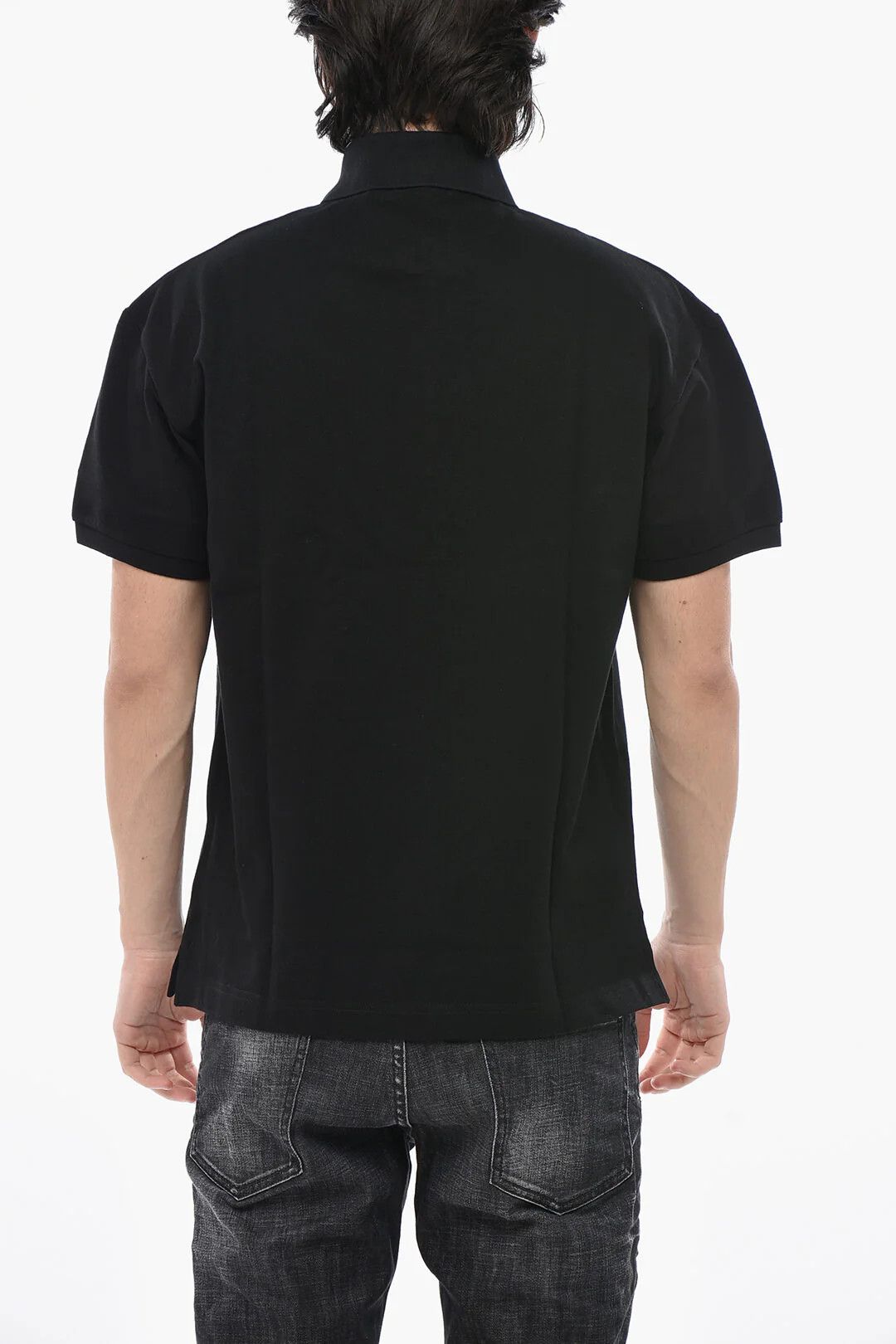 Palm Angels og1mm0226 Cotton Piqué Polo Shirt in Black Size US XL / EU 56 / 4 - 2 Thumbnail
