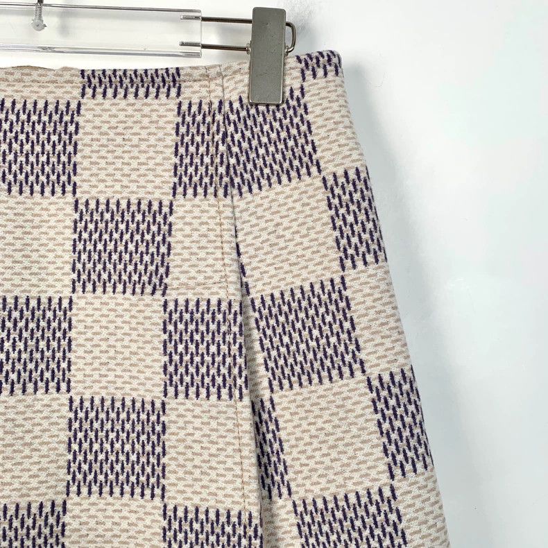 Louis Vuitton Louis Vuitton Color-block checkerboard wool skirt Size 35" - 3 Thumbnail