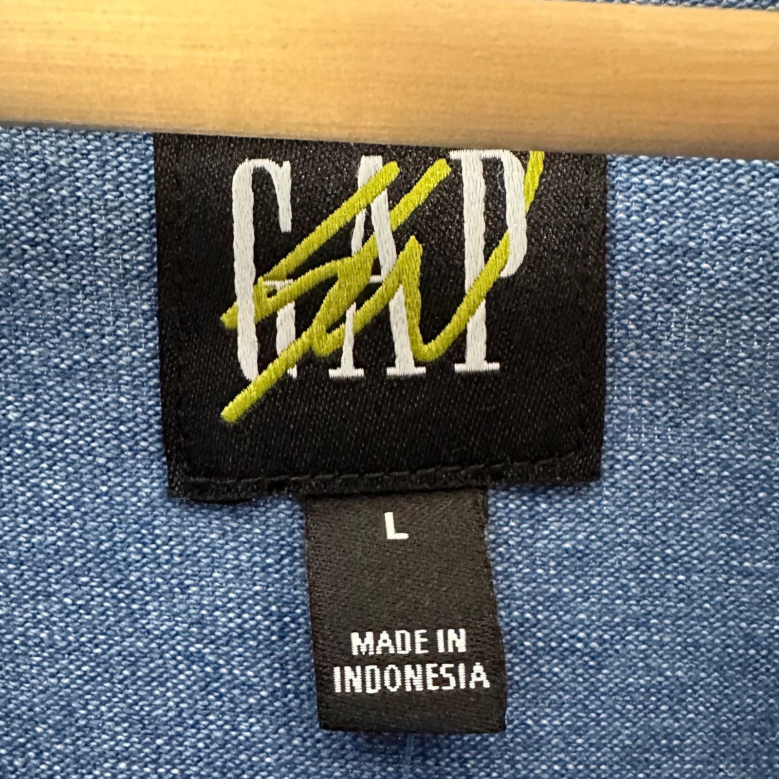 Gap SWJP Japan Exclusive Indigo Patchwork Cropped Tee Size US L / EU 52-54 / 3 - 4 Thumbnail