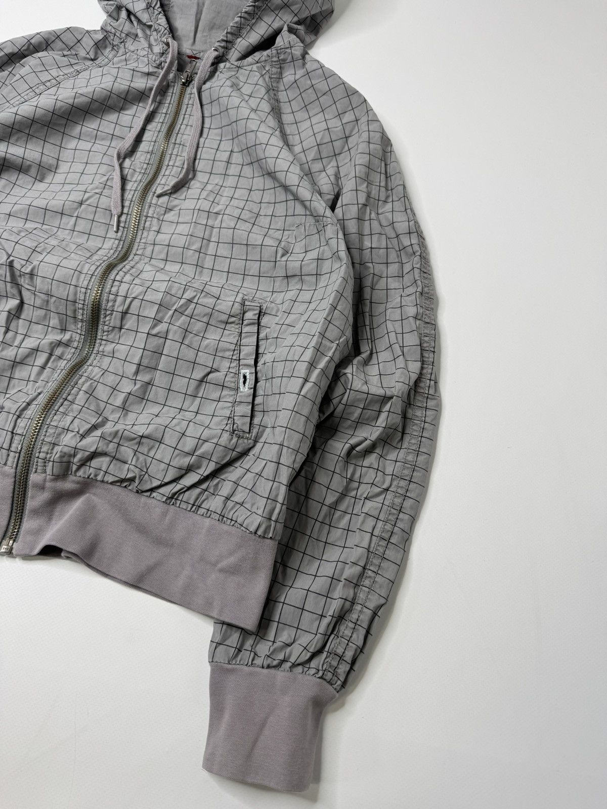 Vintage Vintage gray checked light jacket swag avant garde skate sk8 Size S / US 4 / IT 40 - 4 Thumbnail
