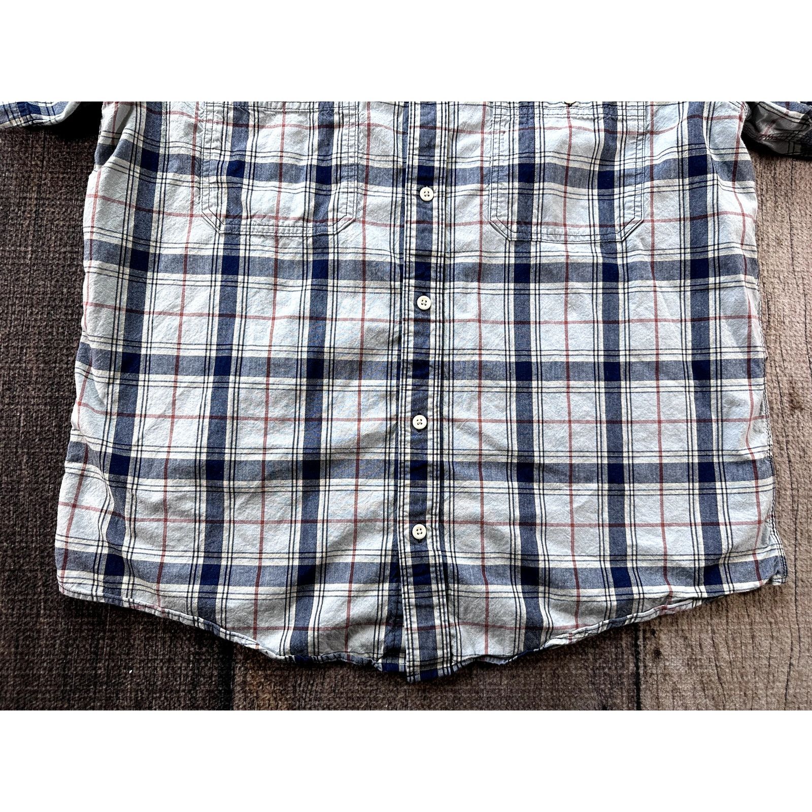 Filson Filson Chambray Shirt Short Sleeve Men's XL Blue Plaid Red Size US XL / EU 56 / 4 - 3 Thumbnail