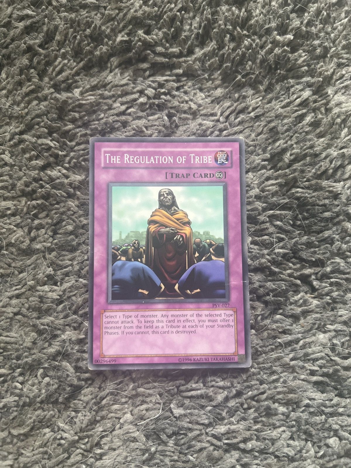 Vintage 1996 Konami Yu-Gi-Oh! The Regulation Of Tribe Card Size ONE SIZE - 1 Thumbnail