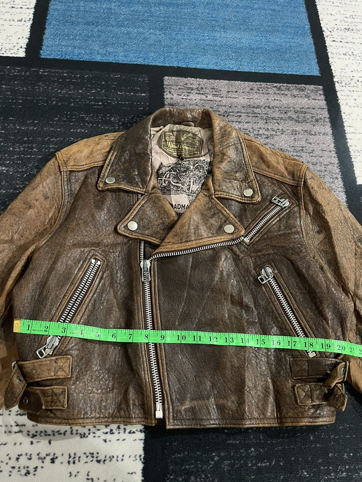 Vintage Wind Armor Indian Motorcyle Leather Jacket Size US L / EU 52-54 / 3 - 17 Thumbnail