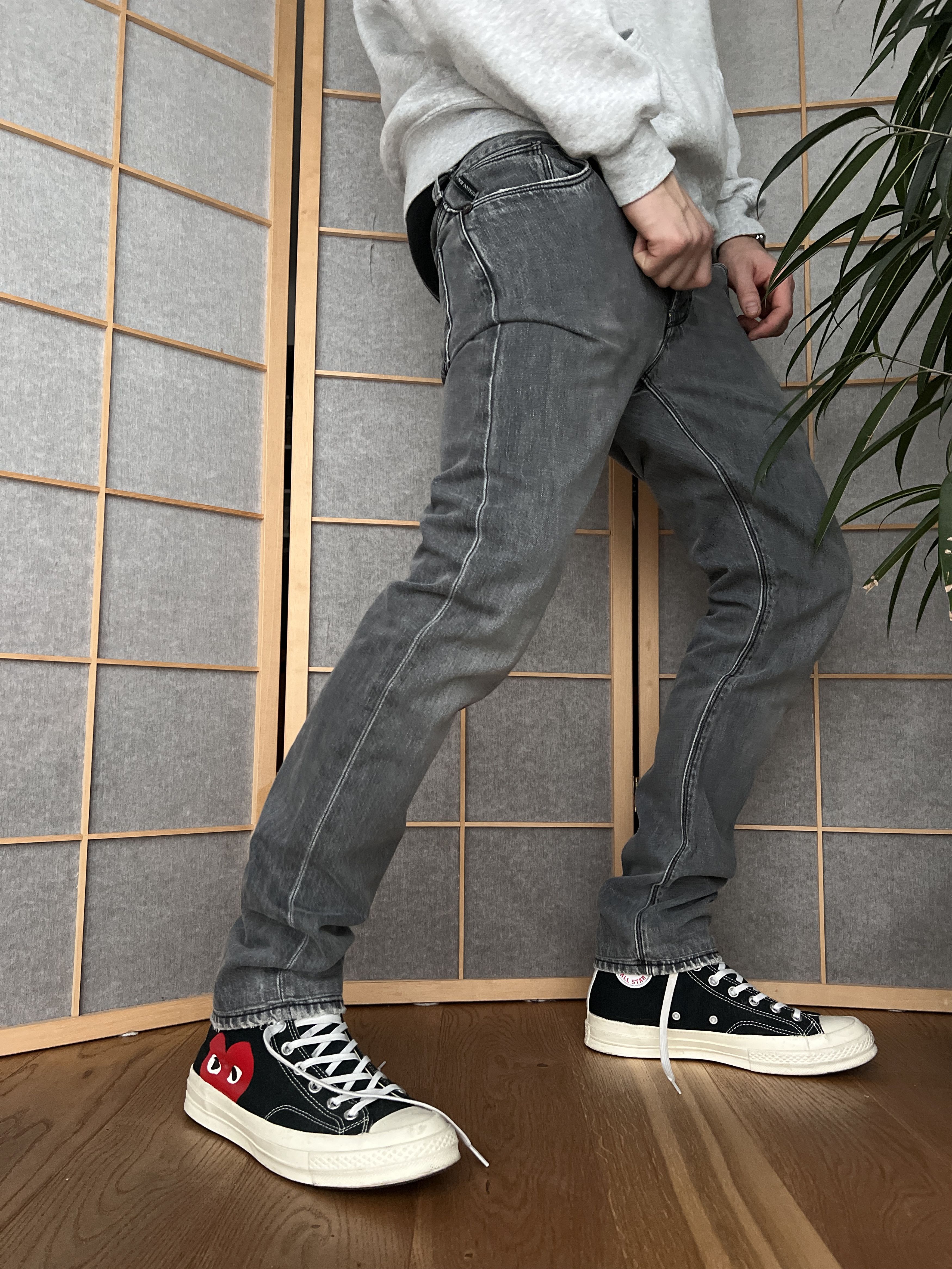 Armani Crazy! Armani jeans black skinny denim stretch slim pants Size US 31 - 13 Thumbnail