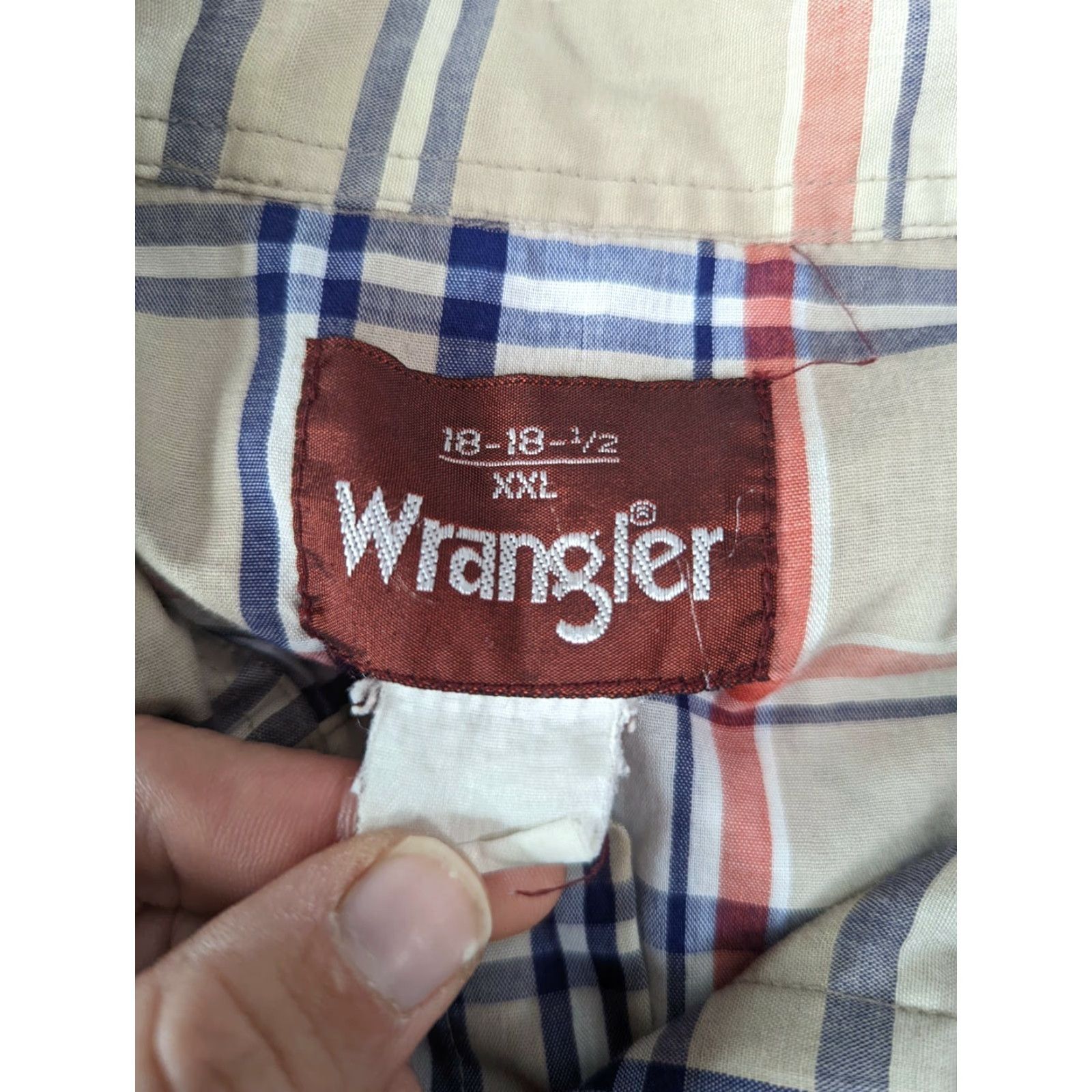 Wrangler Wrangler Shirt Men's Country Western XXL Long Sleeve Plaid Pearl Snap Collared Spread Collar Cowboy Western Plaid Shirt L1S Size US XXL / EU 58 / 5 - 3 Thumbnail