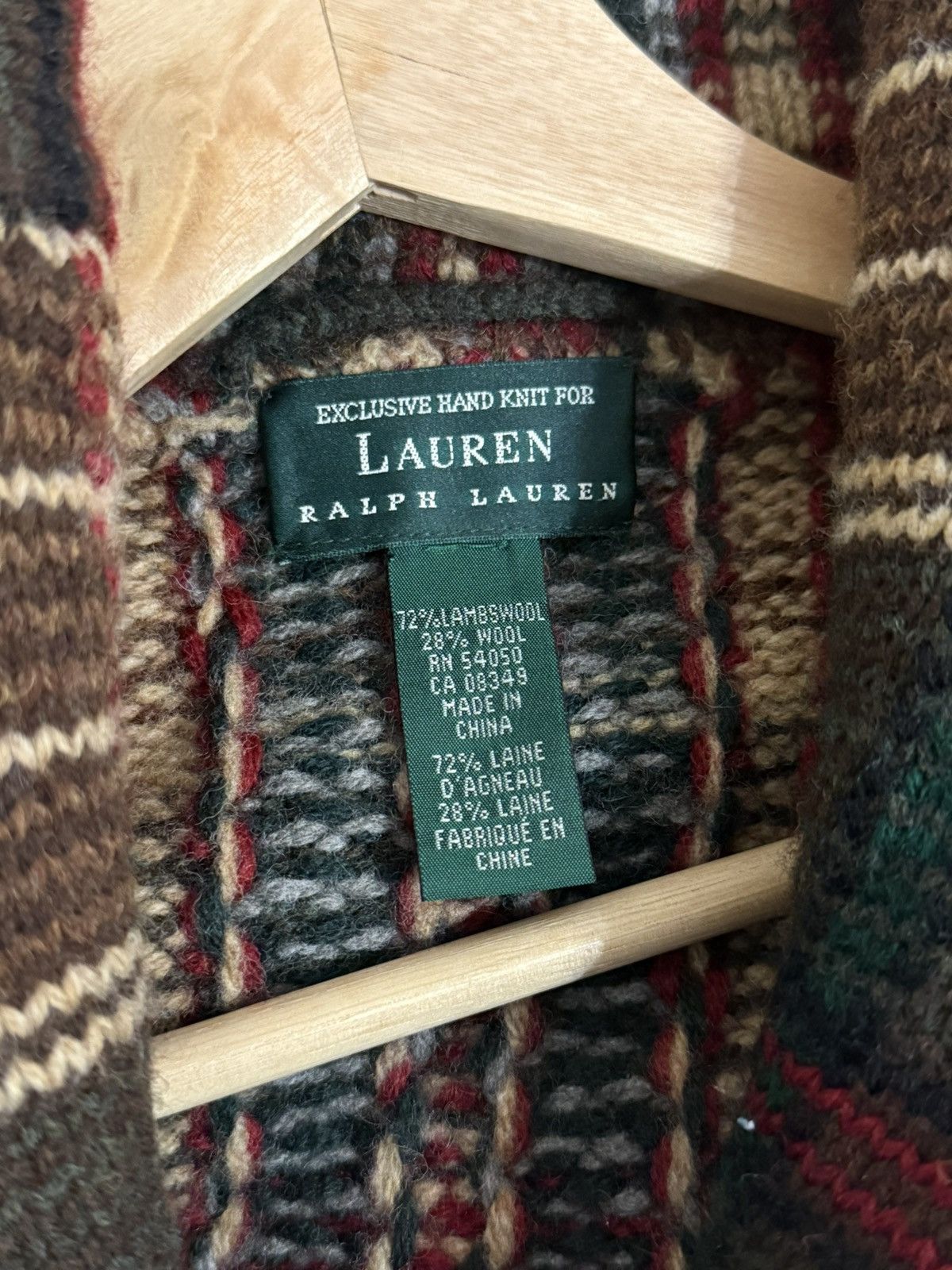 Ralph Lauren Vintage Lauren Ralph Lauren Lambswool Knit Cardigan Sweater Size US M / EU 48-50 / 2 - 6 Thumbnail