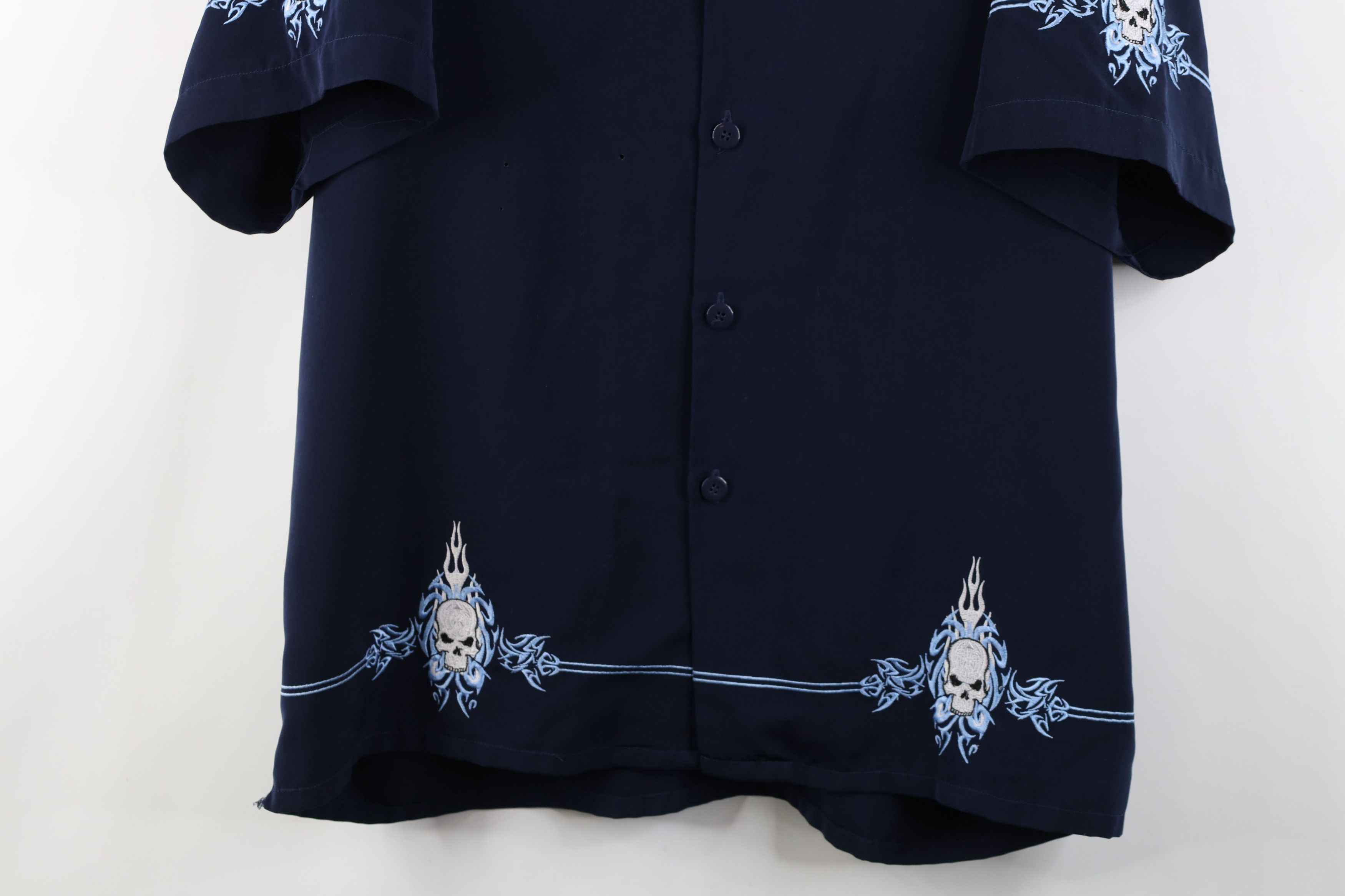 Vintage Vintage 90s Y2K Streetwear Looped Collar Button Shirt Size US L / EU 52-54 / 3 - 3 Thumbnail