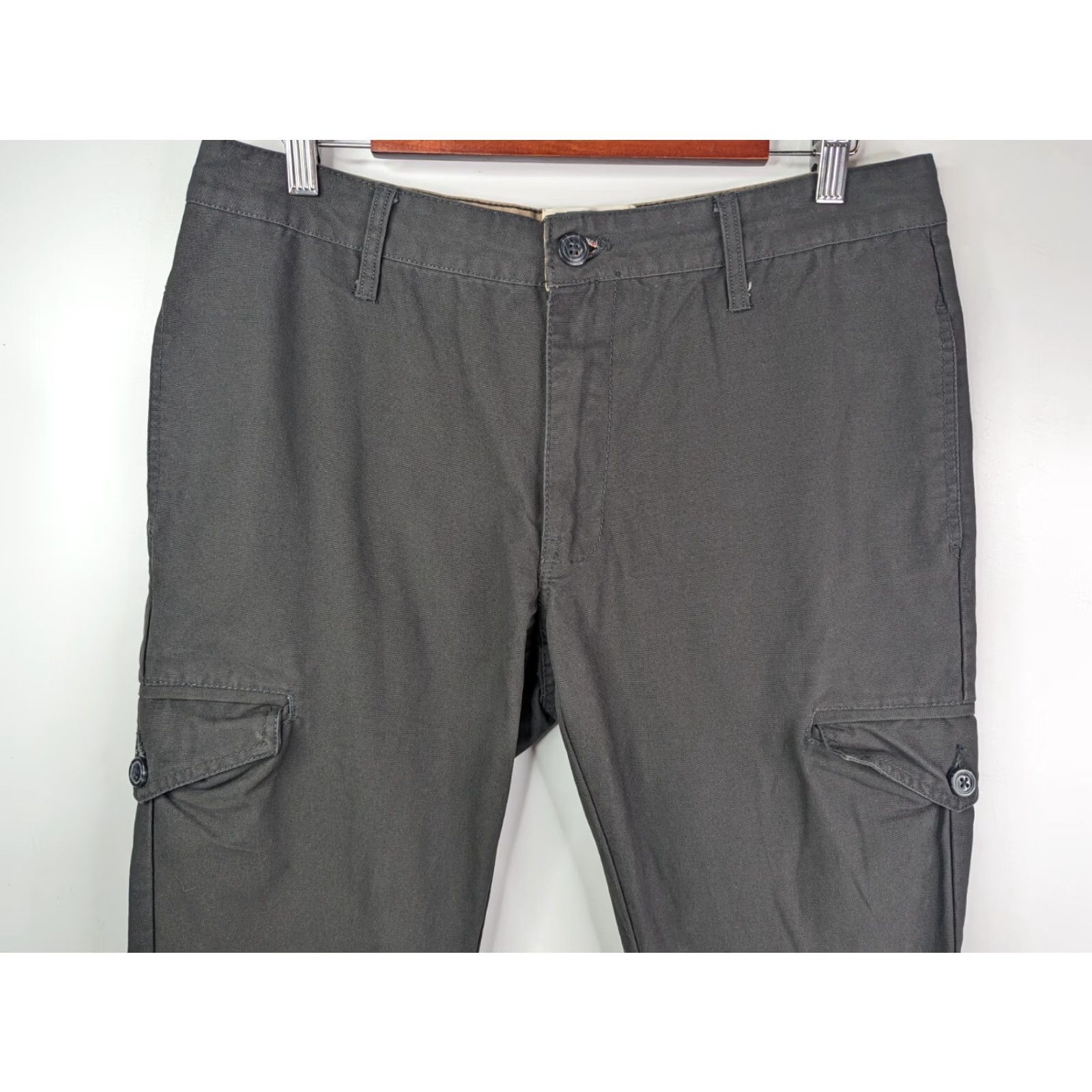 Denime MBX Denim Wear Cargo Pants Straight Leg 34x32 Grey Solid Mens Pants Regular Denim MBX Cargo 34 32 Gray Dark? Size US 34 / EU 50 - 2 Thumbnail