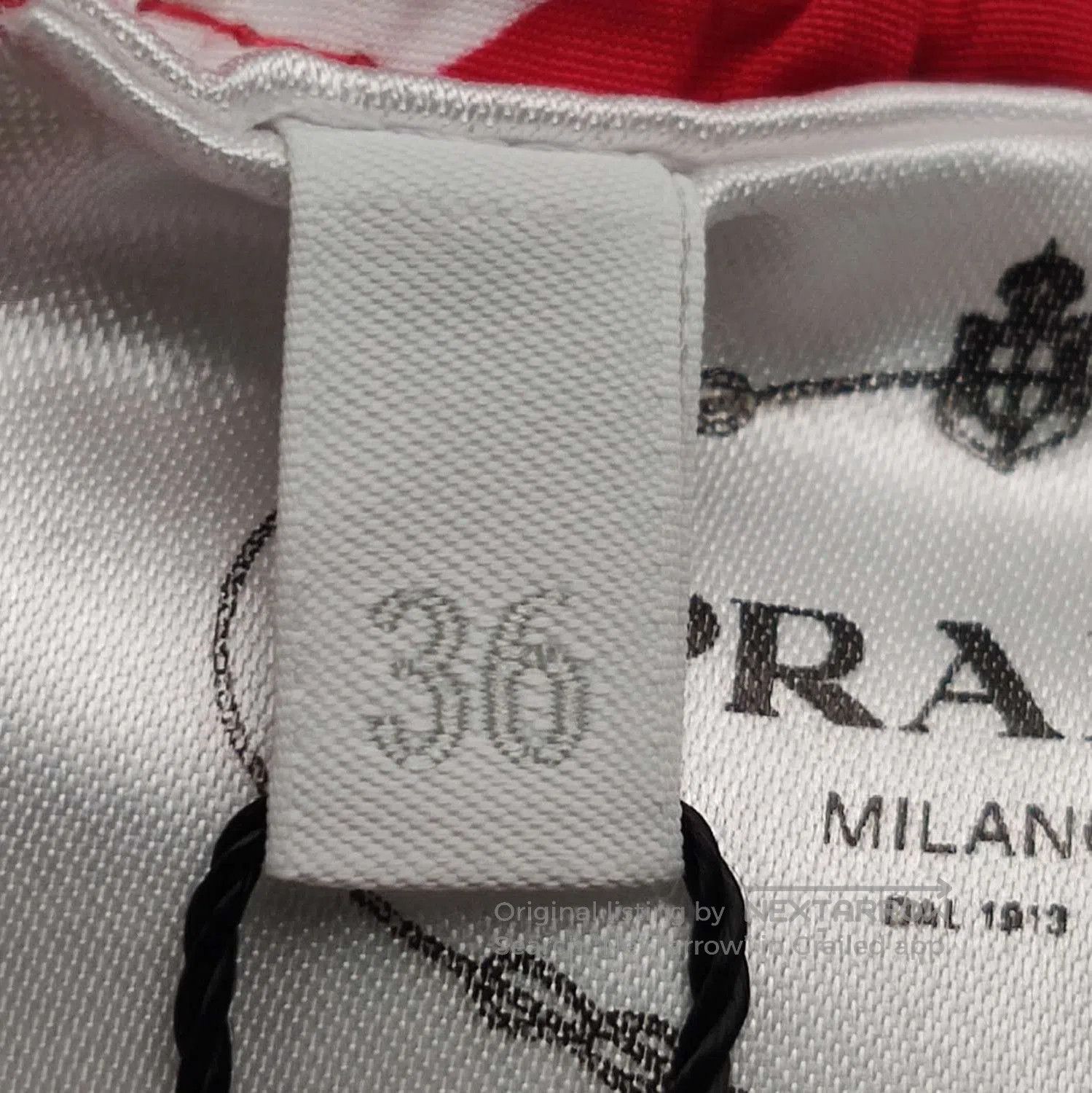 Prada Prada Red Cotton Logo Shorts . Size 35" - 6 Thumbnail