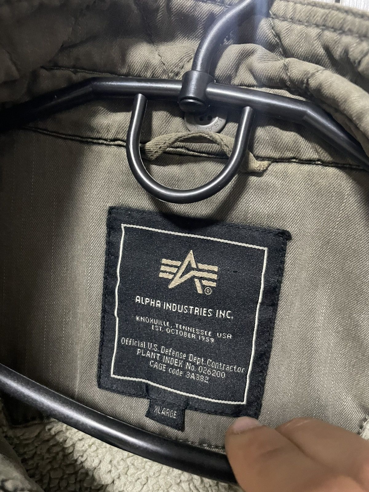 Alpha Industries × Vintage Vintage 90s Alpha Industries Sherpa Lined Field Jacket USA Size US XL / EU 56 / 4 - 20 Thumbnail