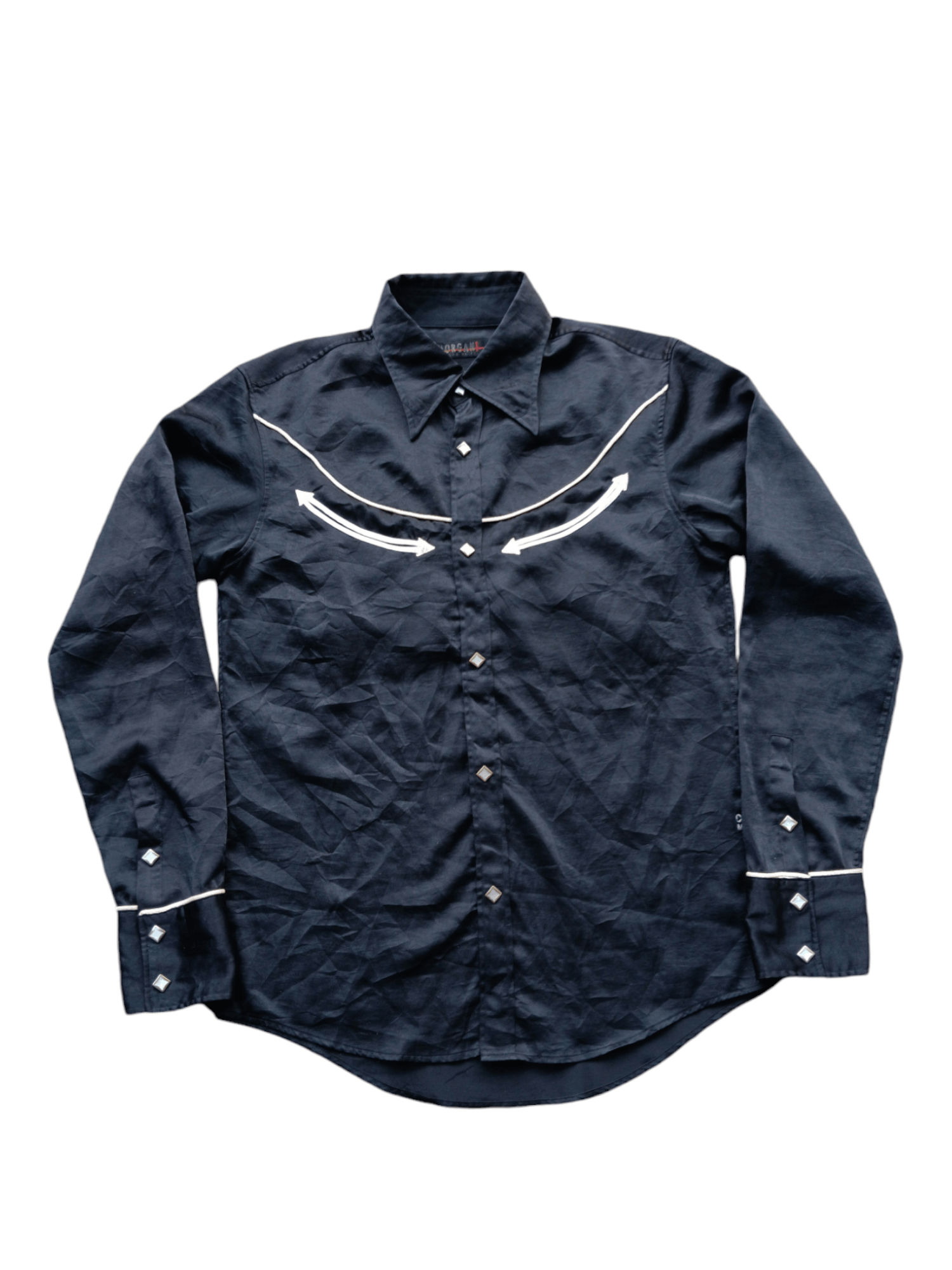 Japanese Brand × Morgan Homme Morgan homme rokabily western silk shirt Size US M / EU 48-50 / 2 - 2 Thumbnail