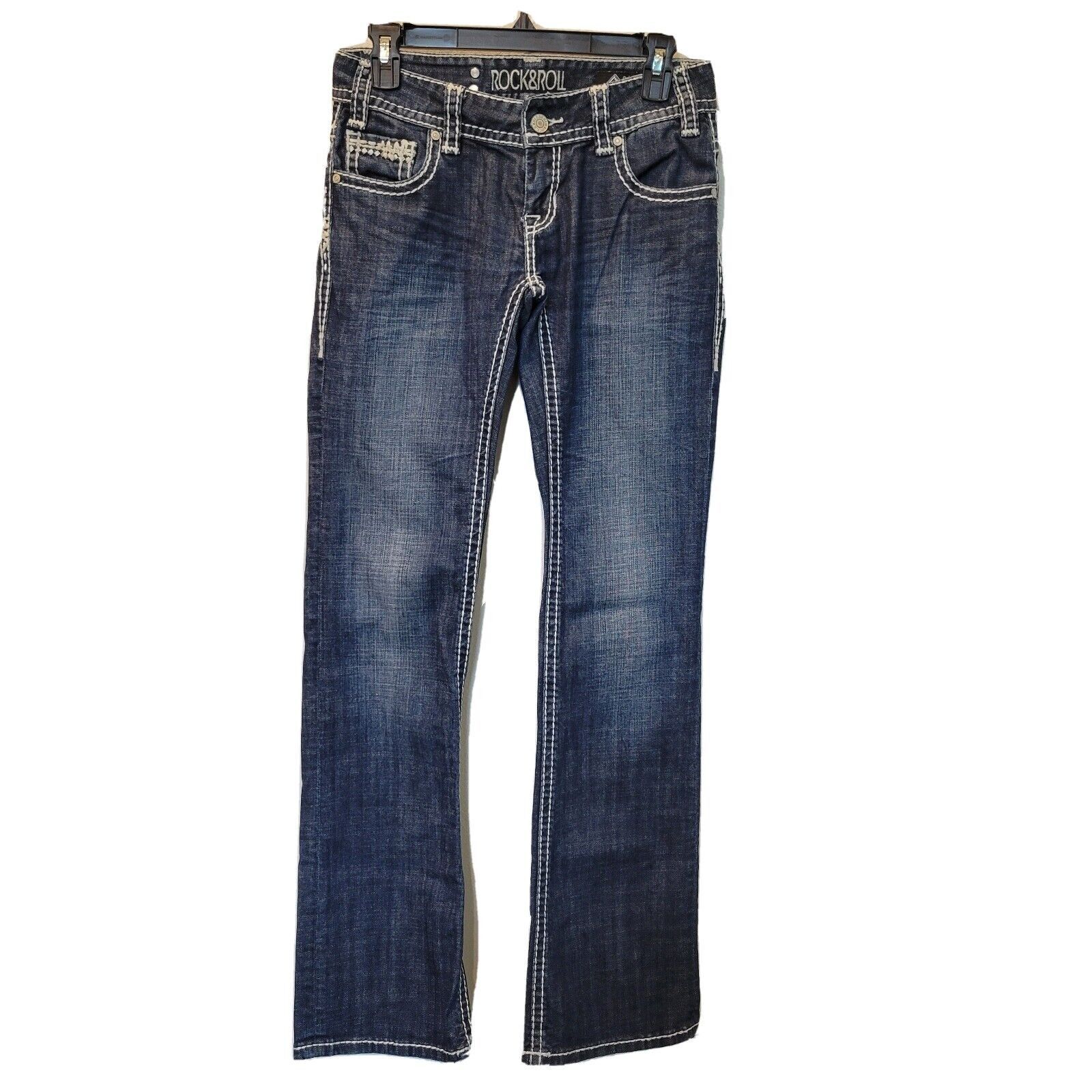 Vintage Rock & Roll Jeans Womens 26 x 34 Original Low Rise Size 26" / US 2 / IT 38 - 6 Thumbnail