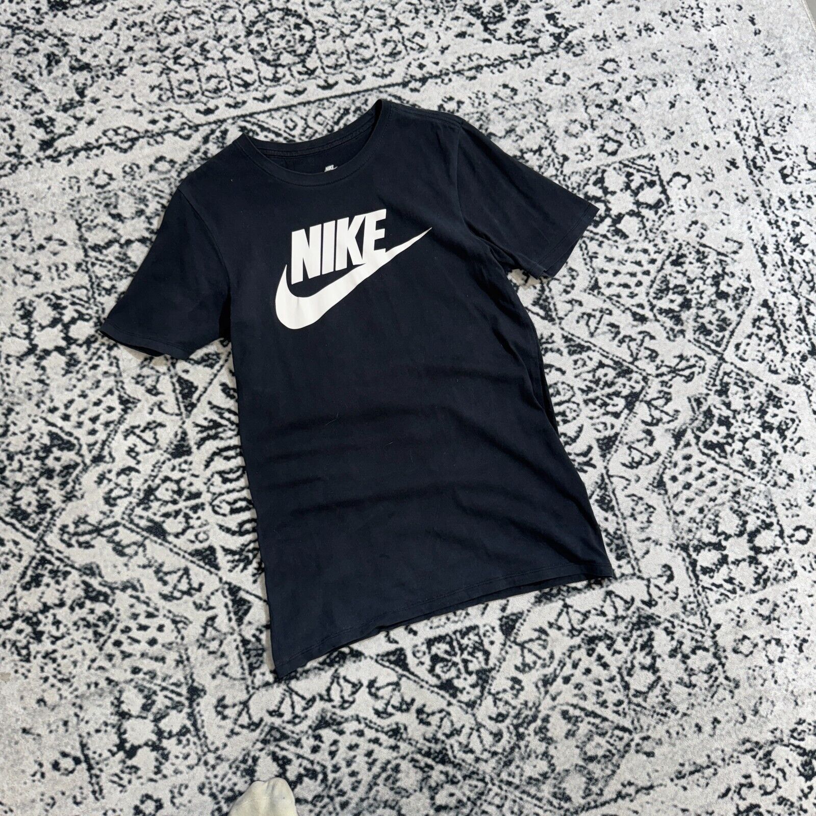 Nike × Vintage Vintage Nike Black Cotton T-Shirt Size S Center Swoosh Gym Size US S / EU 44-46 / 1 - 3 Thumbnail