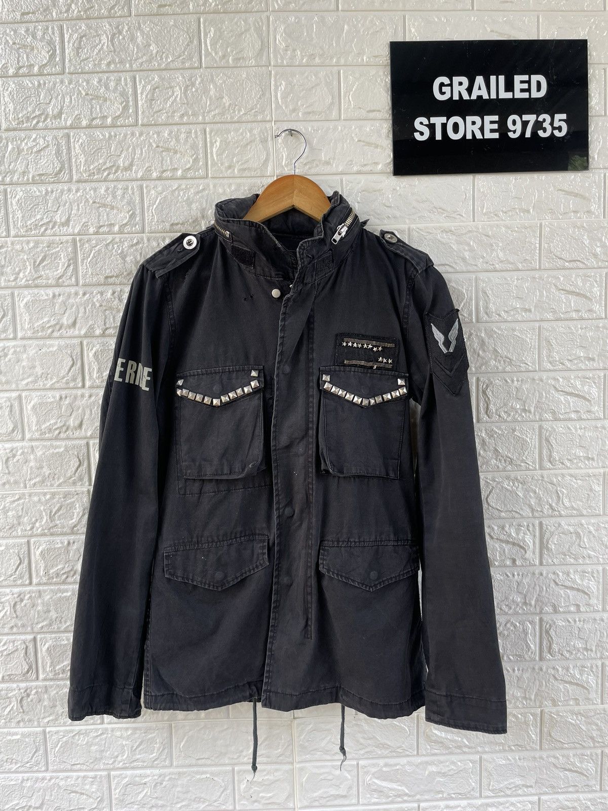 Vintage Distress Punk Jacket Design