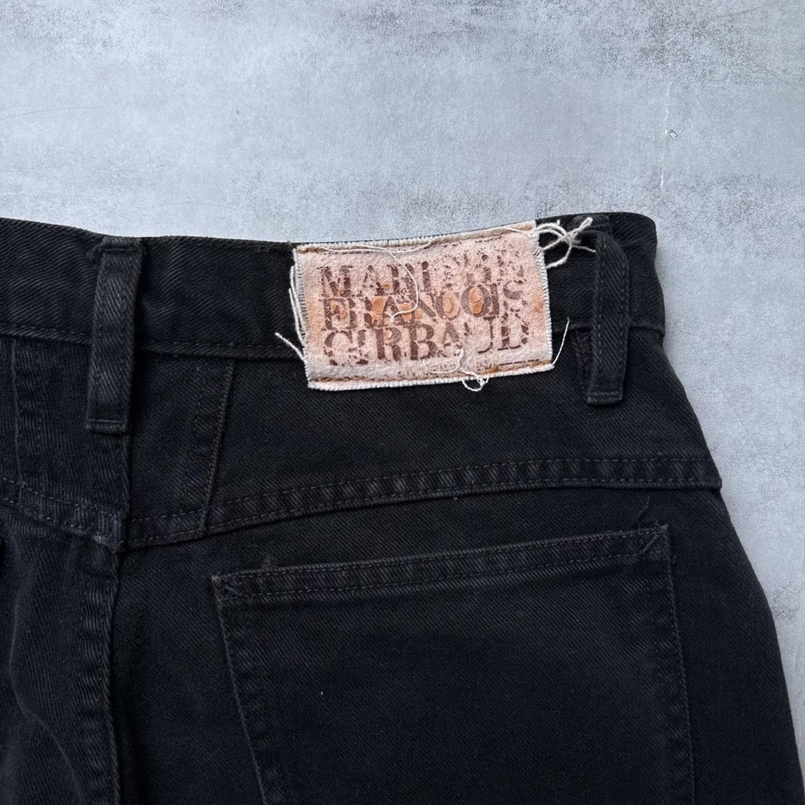 Marithe + Francois Girbaud Y2K Marithe Francois Girbaud Black 00s Denim Jeans Size 32" / US 10 / IT 46 - 5 Thumbnail