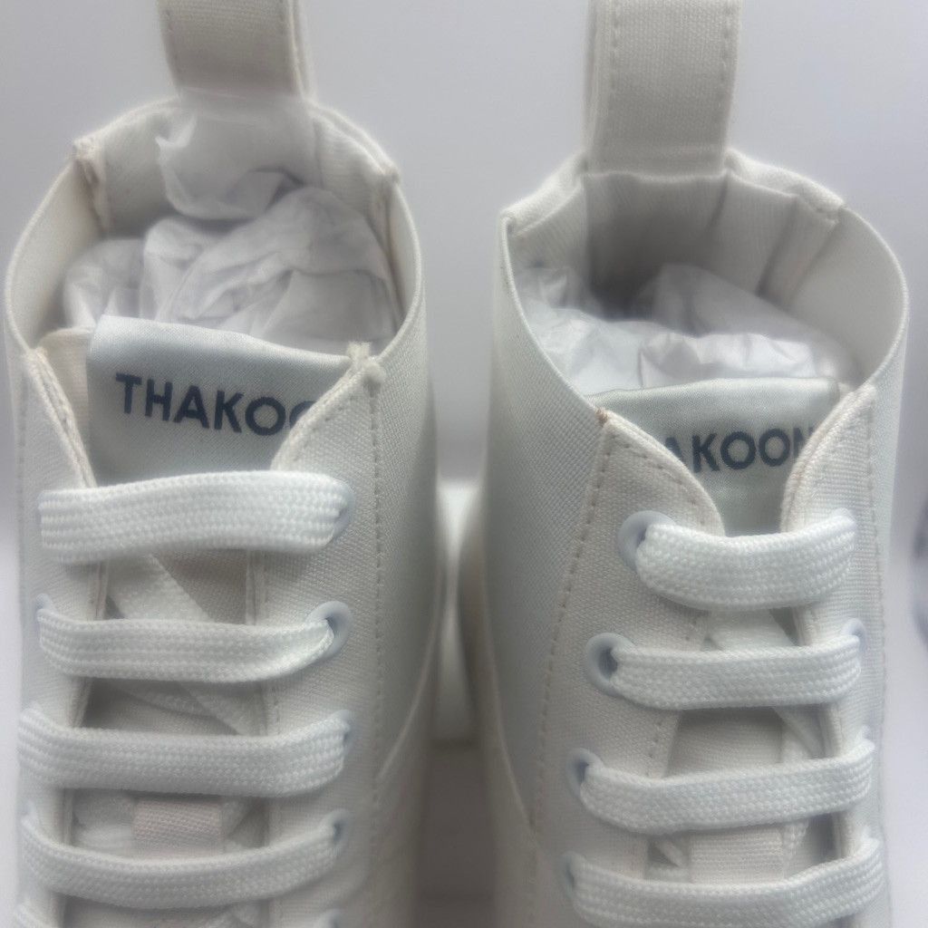 THAKOON Women's Thakoon hi top Sneakers, White, Size 37 Size US 7 / IT 37 - 3 Thumbnail