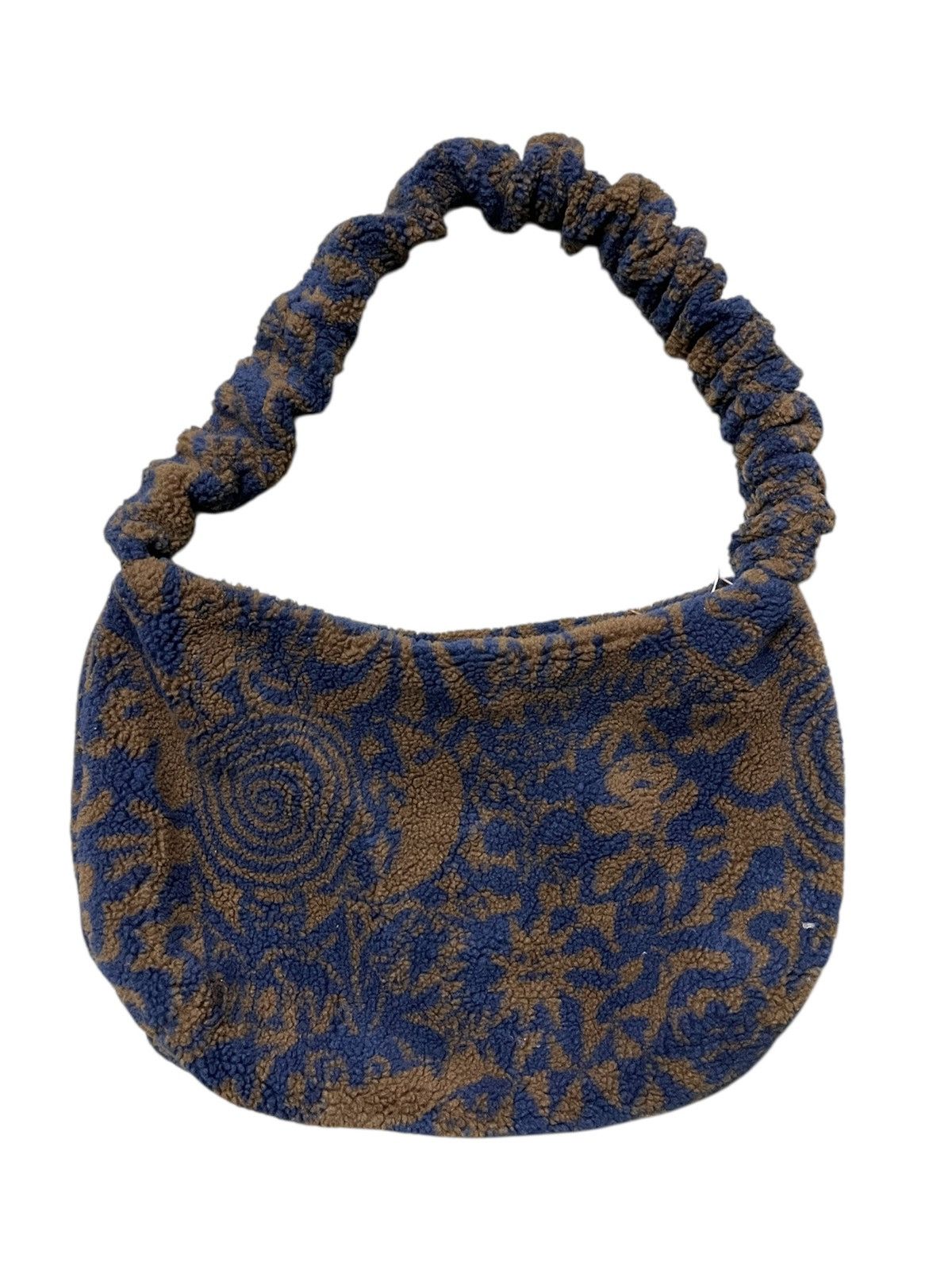 Art Comes First x Beauty Beast Like Vivienne Westwood Lores Fleece Crumple Strap Sling Bag in Blue