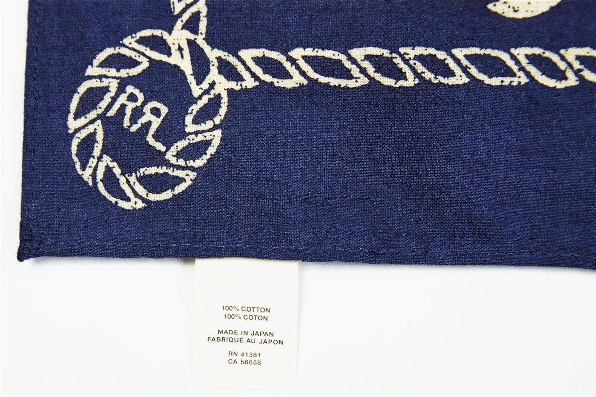 RRL Ralph Lauren RRL INDIGO Bandana COTTON Scarf handkerchief Size ONE SIZE - 7 Thumbnail