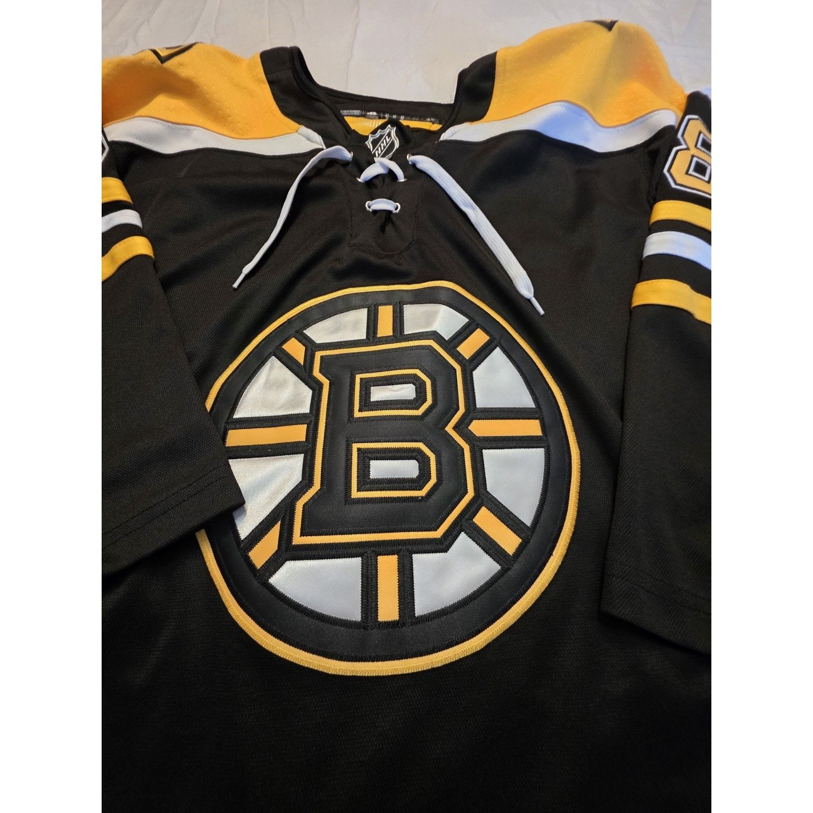 Adidas Boston Bruins Men's Size 52 Adidas Authentic Pastrnak Hockey Size 46 - 3 Thumbnail