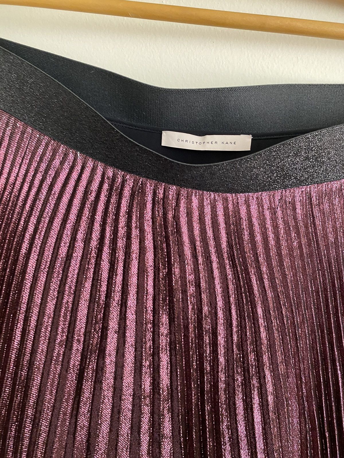 Christopher Kane Christopher Kane Pleated Lamé Maxi Skirt Size 28" / US 6 / IT 42 - 19 Thumbnail