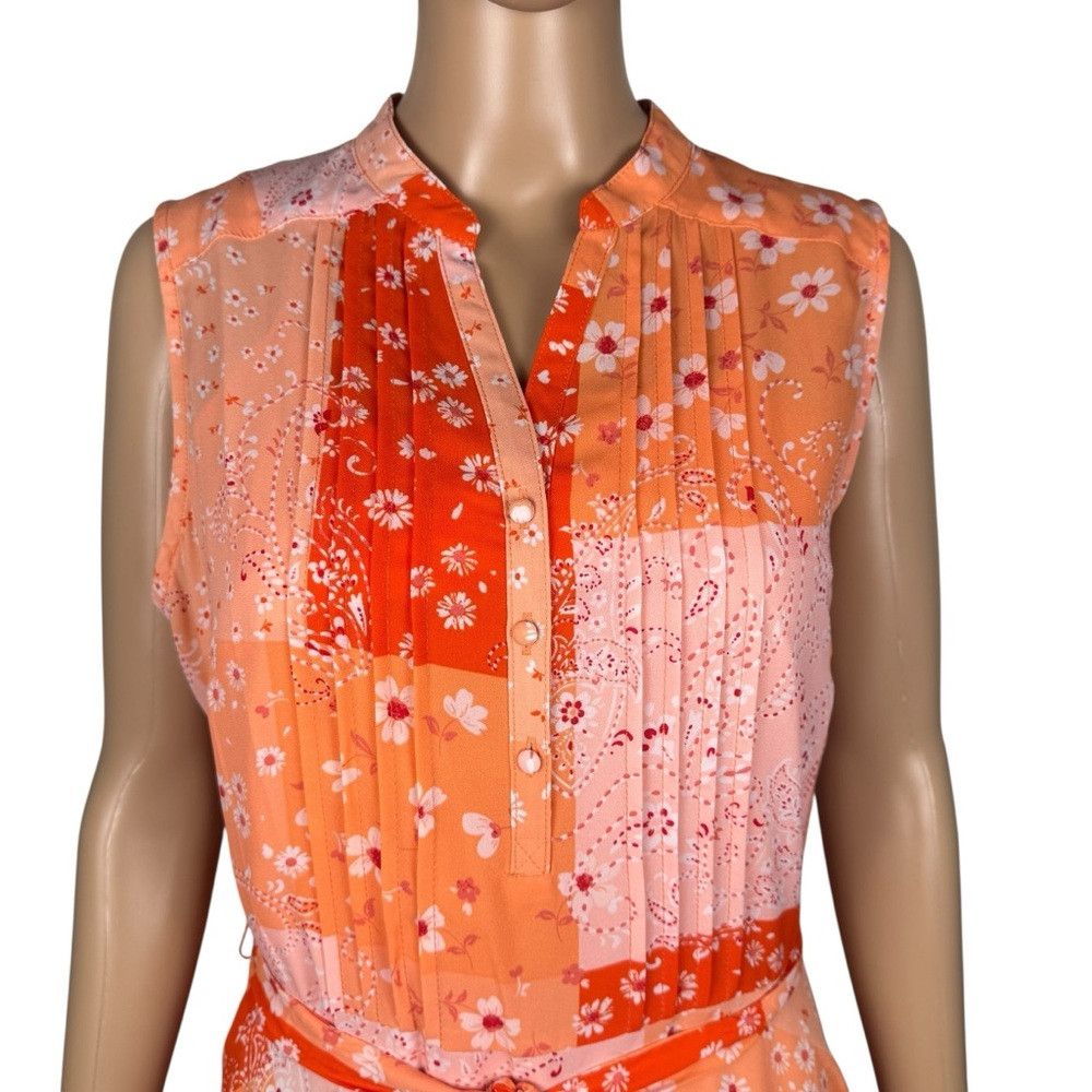 Nanette Lepore NWT New $128 Nanette Lepore Sleeveless Patchwork Shirt Dres Size M / US 6-8 / IT 42-44 - 3 Thumbnail
