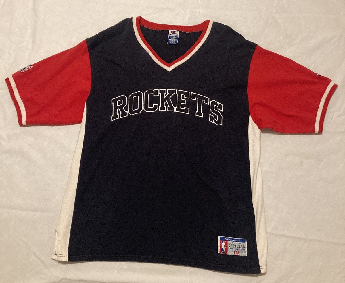 Champion Vintage Huston Rockets Champion Warmup Shooting Shirt Jersey Size US XL / EU 56 / 4 - 1 Thumbnail
