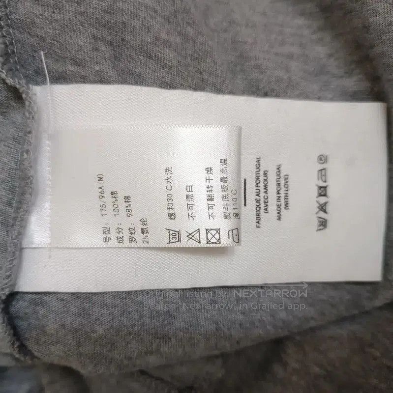 AMI AMI Gray Women's T-Shirt with Heart Logo . Size M / US 6-8 / IT 42-44 - 6 Thumbnail