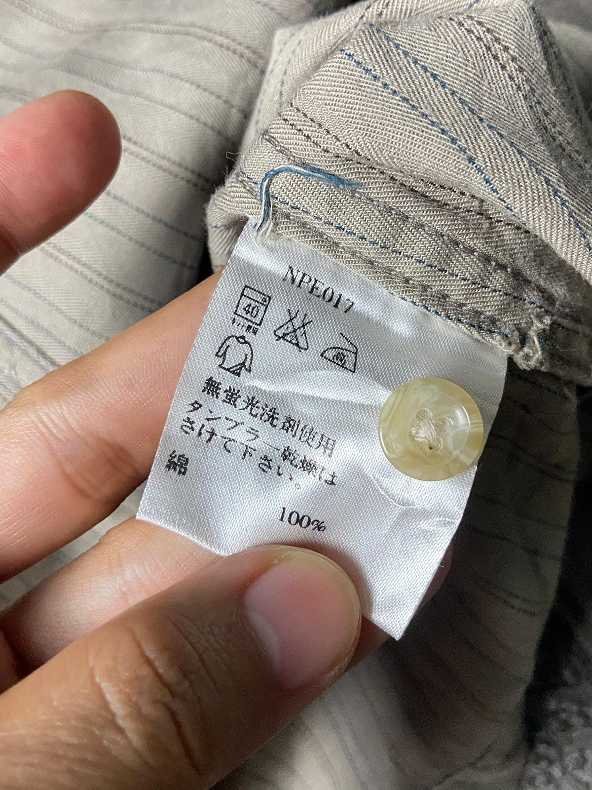 Japanese Brand Kansai Jeans Designer Zipper Stripe Shirt Jacket (161) Size US M / EU 48-50 / 2 - 6 Thumbnail