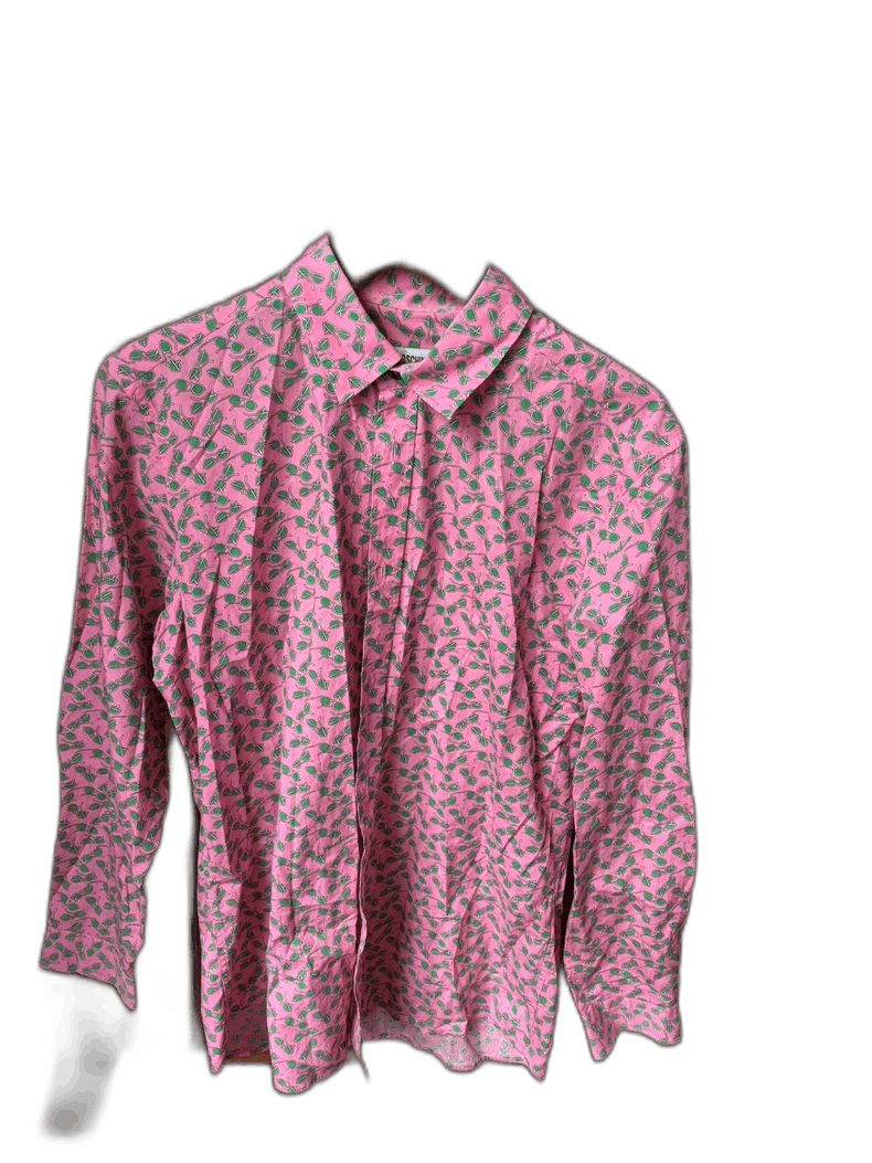 Moschino Moschino Pink Floral Long Sleeve Shirt Size US M / EU 48-50 / 2 - 1 Thumbnail