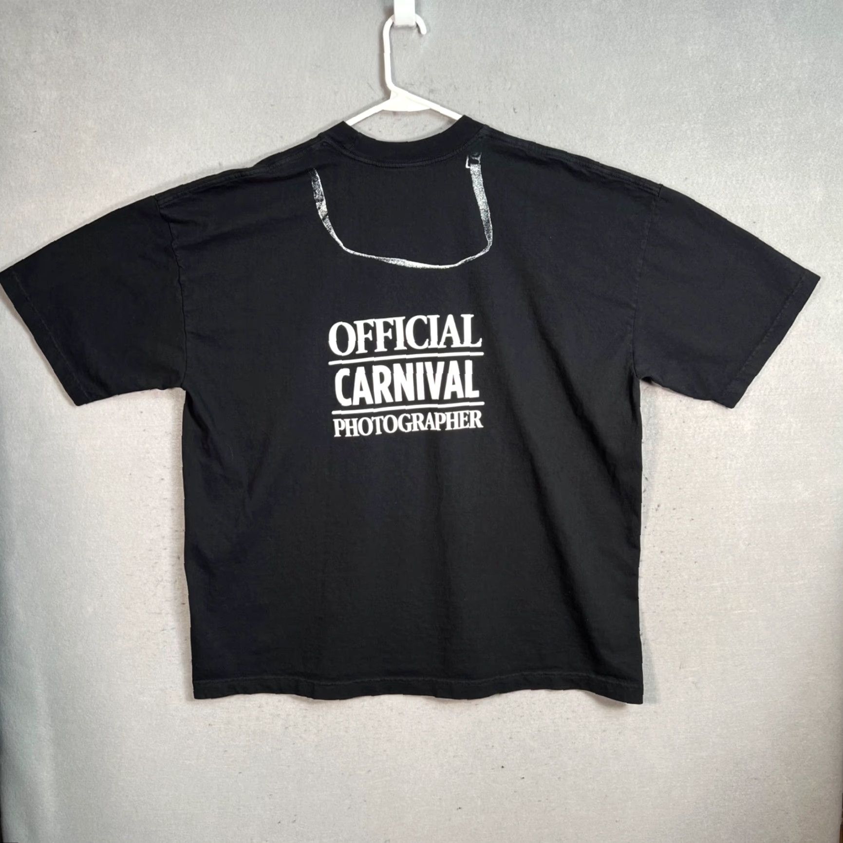 Vintage Carnival T-Shirt, Official Carnival Photographer Graphic Tee, Black, 2XL, Men's Short Sleeve Crew Neck Shirt Size US XXL / EU 58 / 5 - 2 Thumbnail