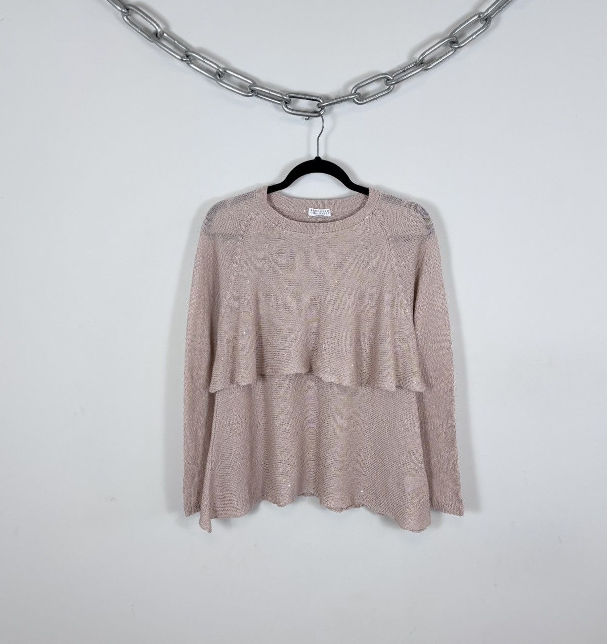 Brunello Cucinelli Brunello Cucinelli Women’s Sequin Knit Linen Silk Sweater Size S / US 4 / IT 40 - 1 Thumbnail