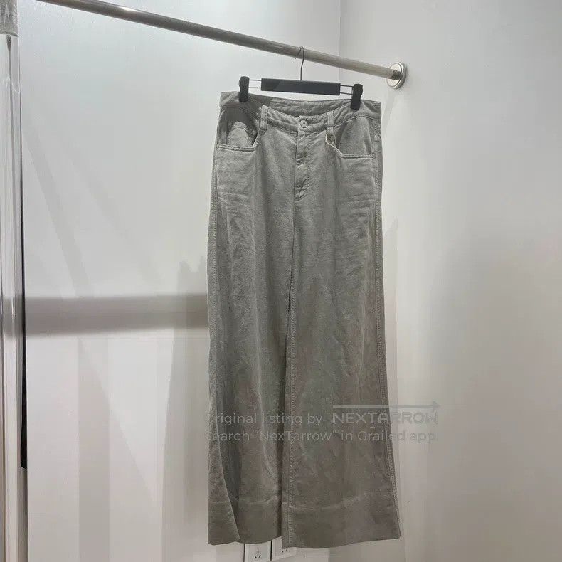 Brunello Cucinelli Brunello Cucinelli Back leather label slogan pleated strai Size 26" / US 2 / IT 38 - 1 Thumbnail