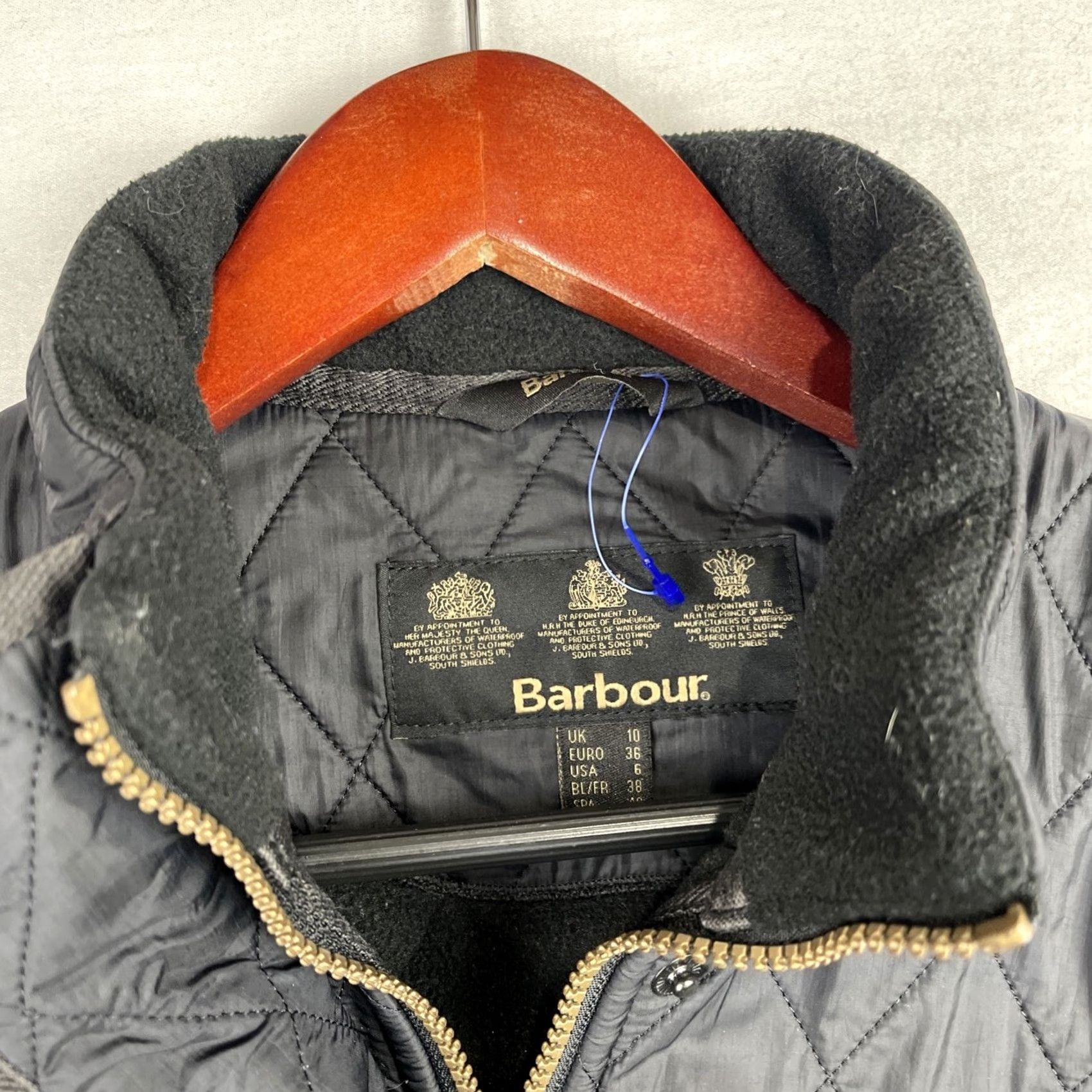 Barbour Barbour Jacket Womens 6 Black Utility Polarquilt Field Season 6 Game Of Thrones Size M / US 6-8 / IT 42-44 - 4 Thumbnail