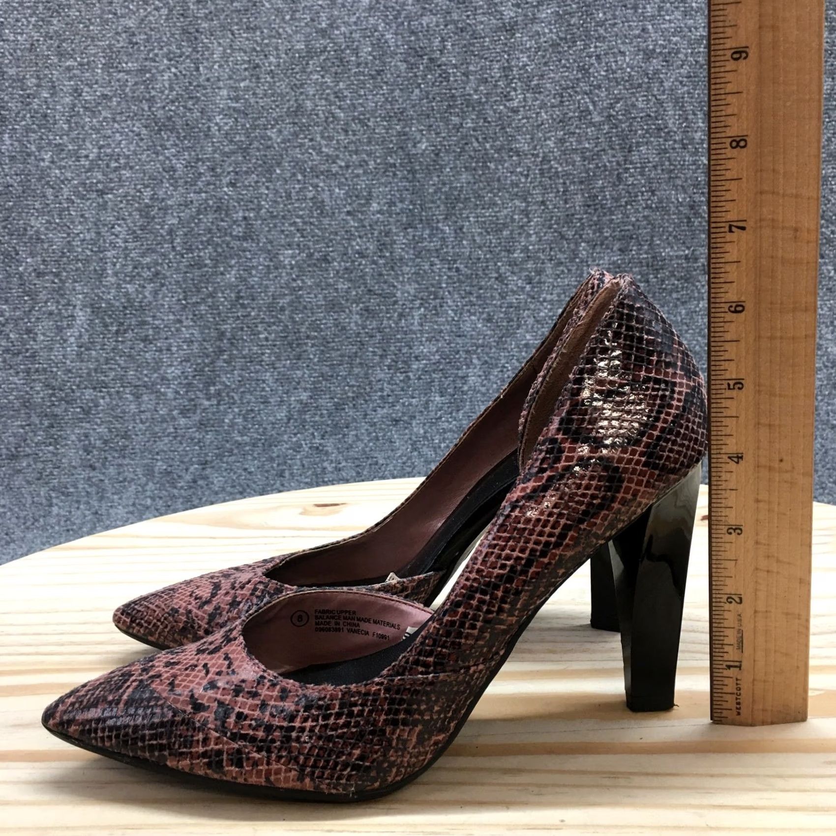 Mossimo Mossimo Heels Womens 8 Snake Print Dress Pointed Toe DOrsay Pumps Black Pink - Pump - Womens - 8 - Pink Snake Print, Mossimo Shoes Size M / US 6-8 / IT 42-44 - 5 Thumbnail