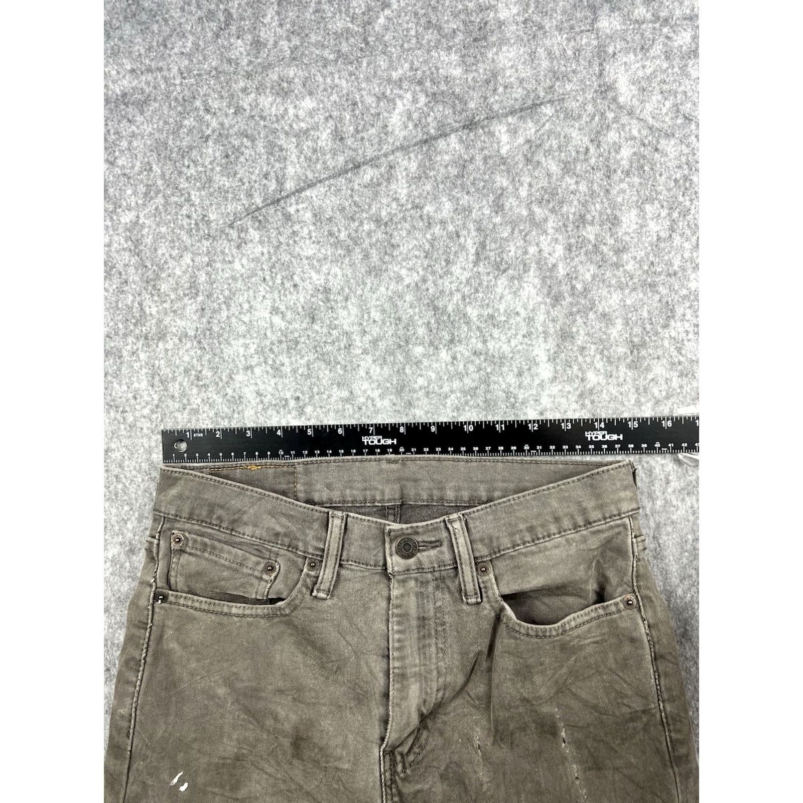 Levi's Levi's 510 Mens Dark Olive Skinny Fit Denim Jeans 31x30 Midrise Button Closure Stretch Pockets Regular Mens Size US 31 - 3 Thumbnail