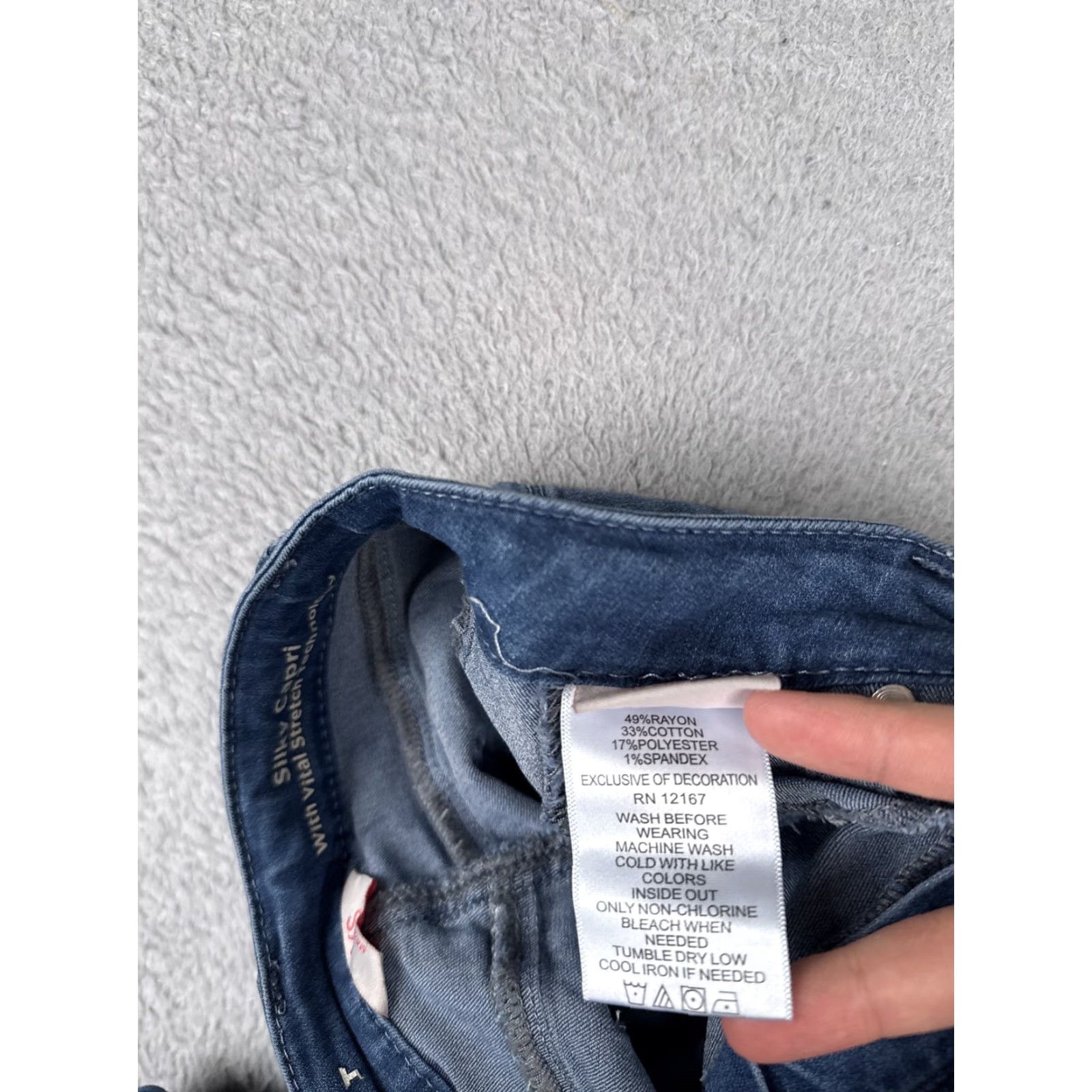 Vintage Laurie Felt Jeans Womens XS Blue Medium Wash Capri Mid Rise Capris Stretch 26 16 Casual City Vintage: No Size 26" / US 2 / IT 38 - 7 Thumbnail
