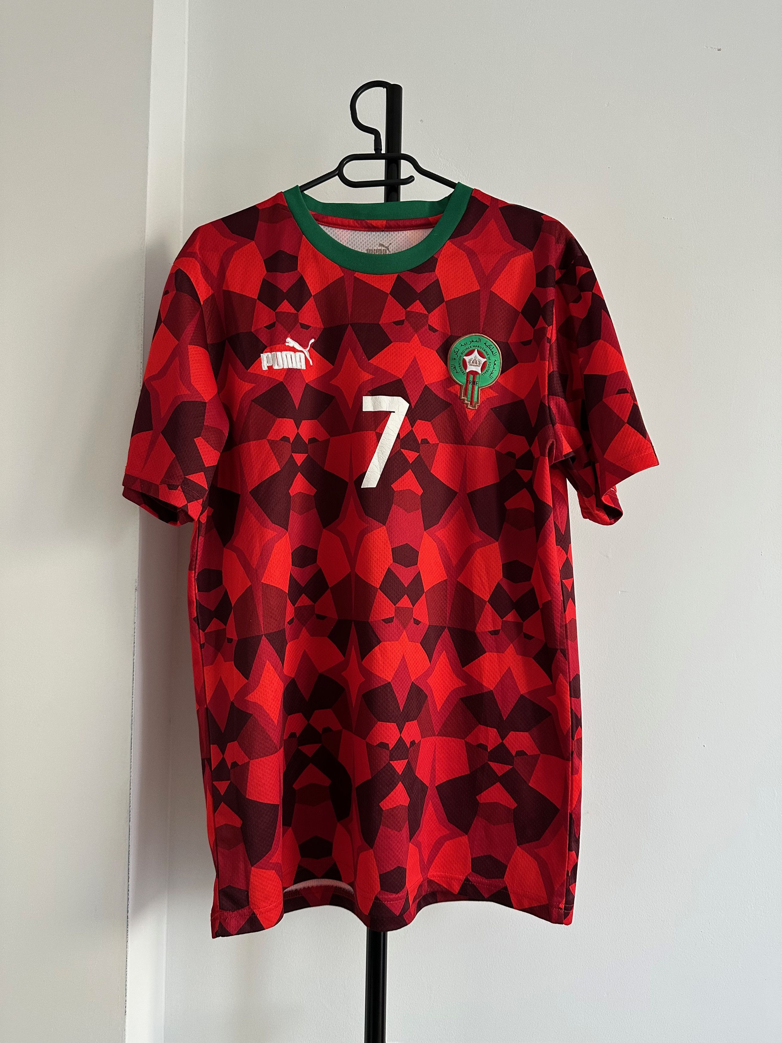 Puma 2023 Morocco Puma Home #7 Ziyech soccer football jersey Size US XL / EU 56 / 4 - 2 Thumbnail