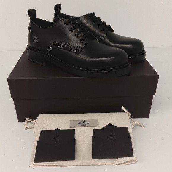 Valentino Valentino Garavani Men's VLTN Leather Derby Shoes - EU42/US9 Size US 9 / EU 42 - 1 Thumbnail